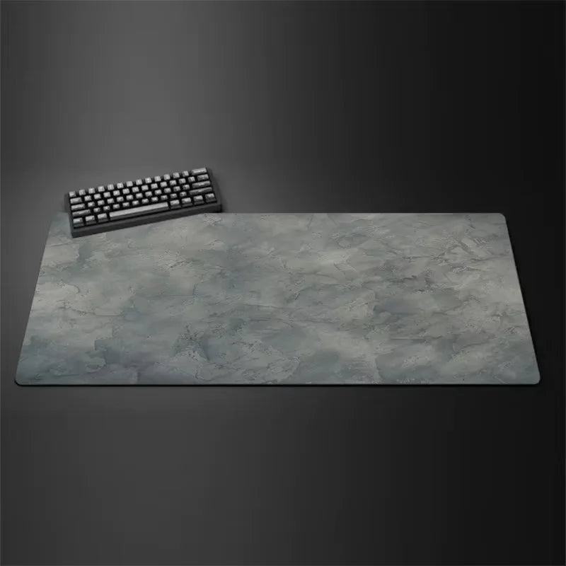 XXL Gray Rubber Mouse Pad With Stitched Edges For Gaming