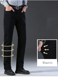 Men Classic Advanced Fashion Brand Pure Black Jeans Man Soft Breathe Stretch Slim Straight Denim Trousers Mens Pants Overalls - Buy online at  Vibe In Cart.