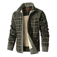 Men's Jackets Winter Windproof Warm Casual Bomber Coat Plaid Sherpa Lined Flannel Outdoor Classic Jacket Men US Size - Buy online at  Vibe In Cart.