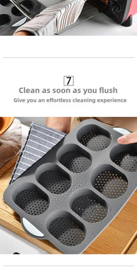 Silicone Baking Mold 3 & 8 grid Nonstick Loaf Pan Resistant Bakeware for Homemade Bread Sausage Roasting - Buy online at  Vibe In Cart.