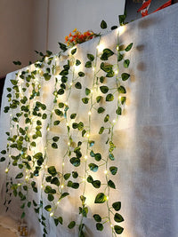 2Meter Fake Green Leaf Ivy Vine with LED Lights String for Home Bedroom Decor Wedding Glowing Artifical Plant Garland Home Decor - Buy online at  Vibe In Cart.