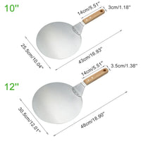 10/12inch Pizza Shovel Pastry Tools Stainless Steel Wooden Handle Peel Round Anti-scalding Pan Bakeware Maker - Buy online at  Vibe In Cart.