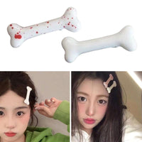 Cartoon Bone Hair Clip Resin Dog Bone Hair Pins Hair Clamps Y2K Hair Accessories for Girls Women Halloween Costume - Buy online at  Vibe In Cart.
