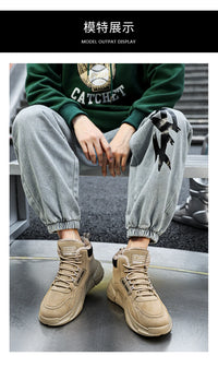 New autumn and winter high top and plush thick cotton shoes for men, casual, non slip, thick soled, cold resistant, warm cotton - Buy online at  Vibe In Cart.