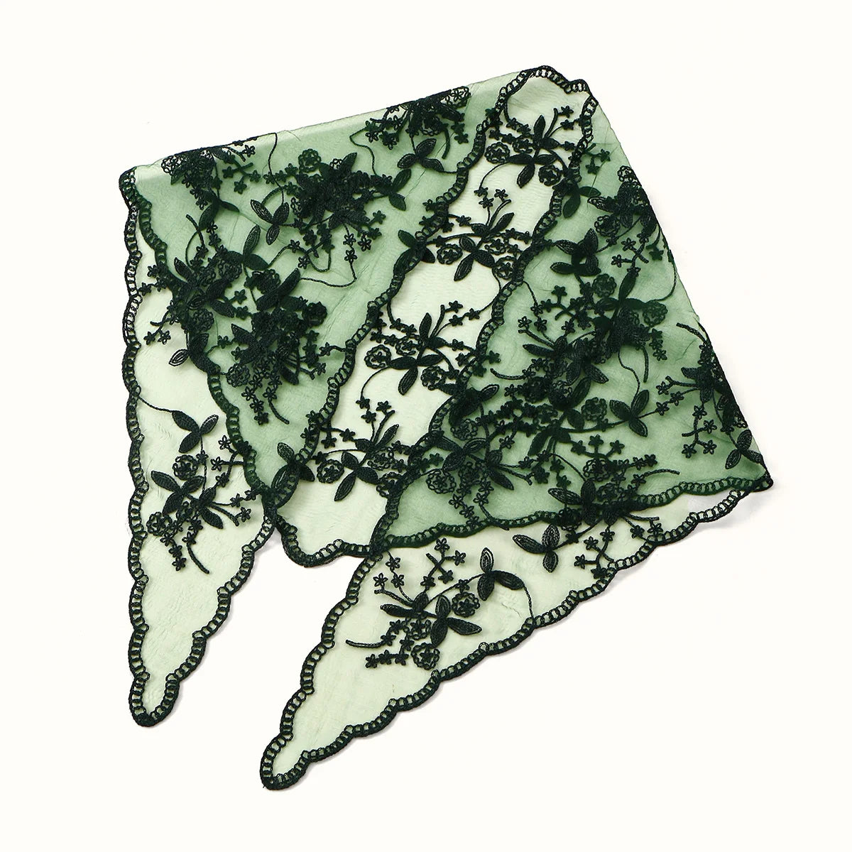 Adult Women's Triangular Lace Polyester Hair Scarf Accessory
