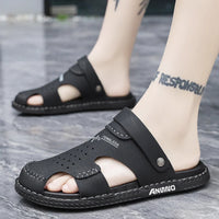 Men's Baotou Sandals Summer new Outdoor Cool Breathable Anti slip Waterproof Beach Shoes Soft Sole Fashion Dual purpose Slippers - Buy online at  Vibe In Cart.