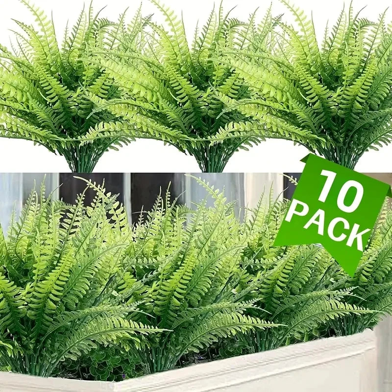 10pcs Artificial Plants Boston Ferns Fake Plants Greenery Artificial Plant Outdoor Indoor Home Garden Spring Summer Decoration - Buy online at  Vibe In Cart.