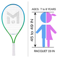 INSUM Kids Tennis Racket 17/19/21/23/25 Inches with Cover Bag Lightweight Aluminium Alloy Racquet for Children - Buy online at  Vibe In Cart.