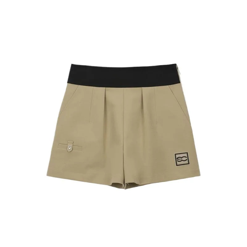 New Korean Golf Women's Outdoor Sports Versatile Quick-Dry High-Waisted Slim-Fit Elastic Waist Slimming Shorts