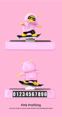 New Dashboard Car Decorations Skateboard Bear Magnetic Parking Number Plate Creative Car Cartoon Interior Interior Accessories - Buy online at  Vibe In Cart.