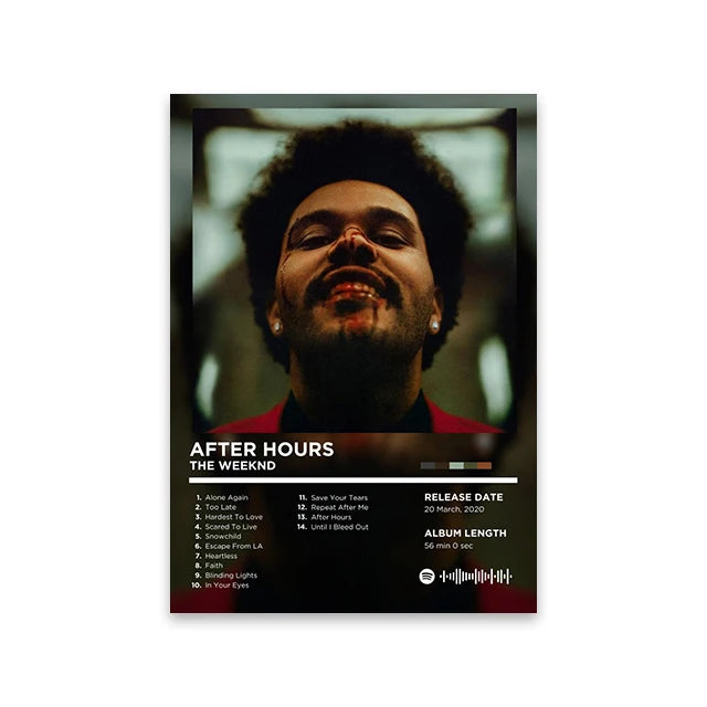 Unframed Retro Rapper Album Cover Canvas Wall Art Print