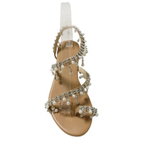 Ladies' new summer pearl sandals Women comfortable Beach shoes Ankle Strap Open Toe Sandals Casual Lightweight Women slippers - Buy online at  Vibe In Cart.