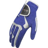 Men's Breathable Fabric Golf Gloves, Blue and White, 1 Piece