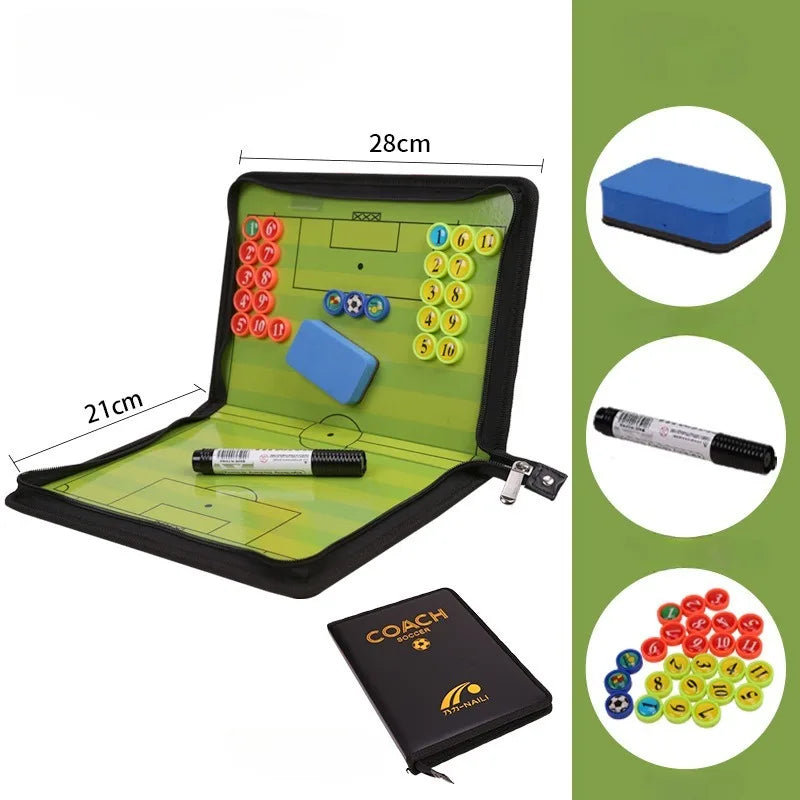 Foldable magnetic tactical board  football training tactical clipboard football coach tactical board set with large board eraser - Buy online at  Vibe In Cart.