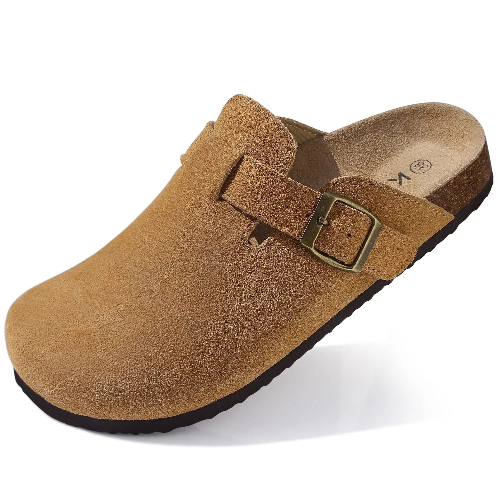 Men's Outdoor Slippers with Cow Suede Lining and EVA Insole