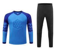2023 Men Kid Football Goalkeeper Uniform Protective Sponge Long Sleeve Soccer Training Goalkeeper Top Soccer Jersey Pants Custom - Buy online at  Vibe In Cart.