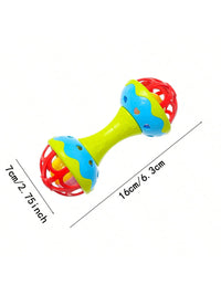 Double-Headed Plastic Baby Rattle Toy, Random Color, 19x8x7.5cm