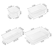 Transparent Plastic Storage Organizers Set for Drawers