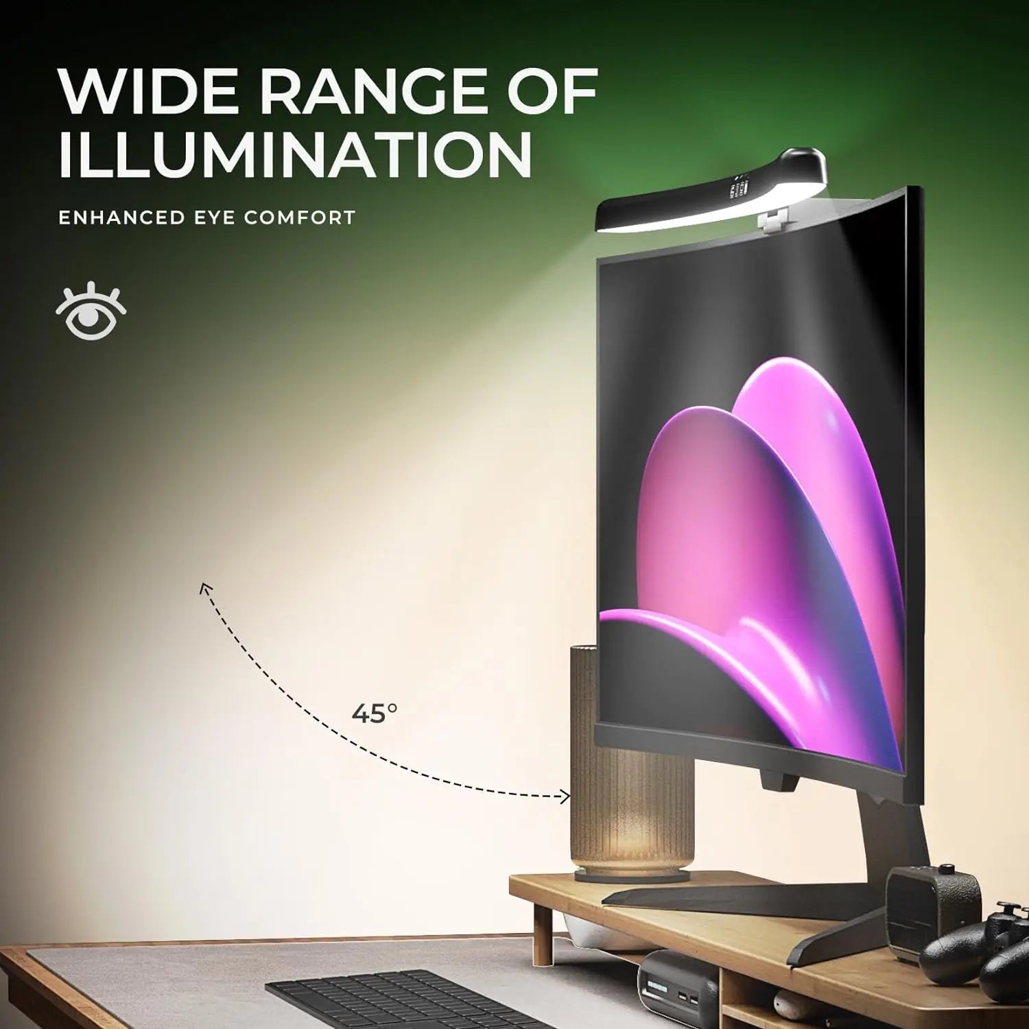 Monitor Light Bar Straight/Curved with RGB Backlight Computer Screen Lamp Eye Caring Touch Atmosphere Lights For Gaming Room - Buy online at  Vibe In Cart.