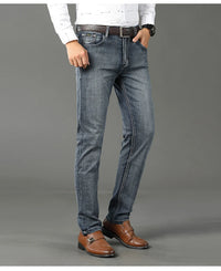 Wthinlee Slim Washed Jeans Casual Straight Stretch Fashion Classic Blue Black Work Denim Trousers Male Brand Clothing - Buy online at  Vibe In Cart.