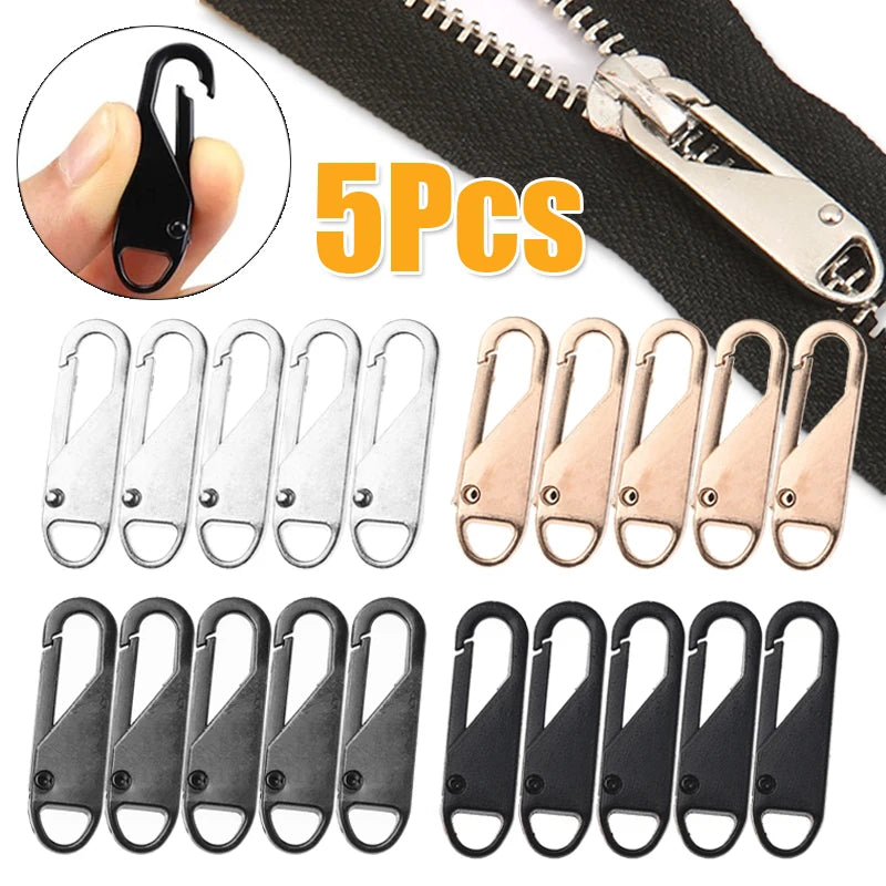 5 Piece Metal Zipper Slider and Puller Repair Kit