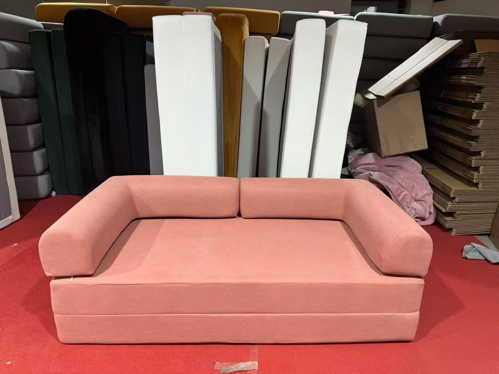 Italian Compressed Sofa Minimalist Retro Corduroy Sofa Bed Lounge Modular Couch Foldable Washable Customizable for Living Room - Buy online at  Vibe In Cart.