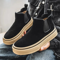Mens Oxford Boots Stylish High Top Sneakers Casual Sports Shoes British Style - Buy online at  Vibe In Cart.