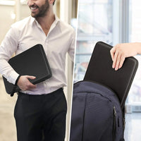 Laptop Sleeve Bag for 13-15.6 Inch Laptops, Waterproof EVA, Black with Straps