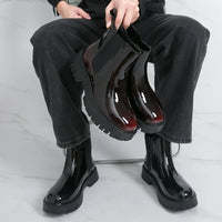 Men Chelsea Boots PU Thick Soled Round Toe Classic Comfortable Men High Top Boots - Buy online at  Vibe In Cart.