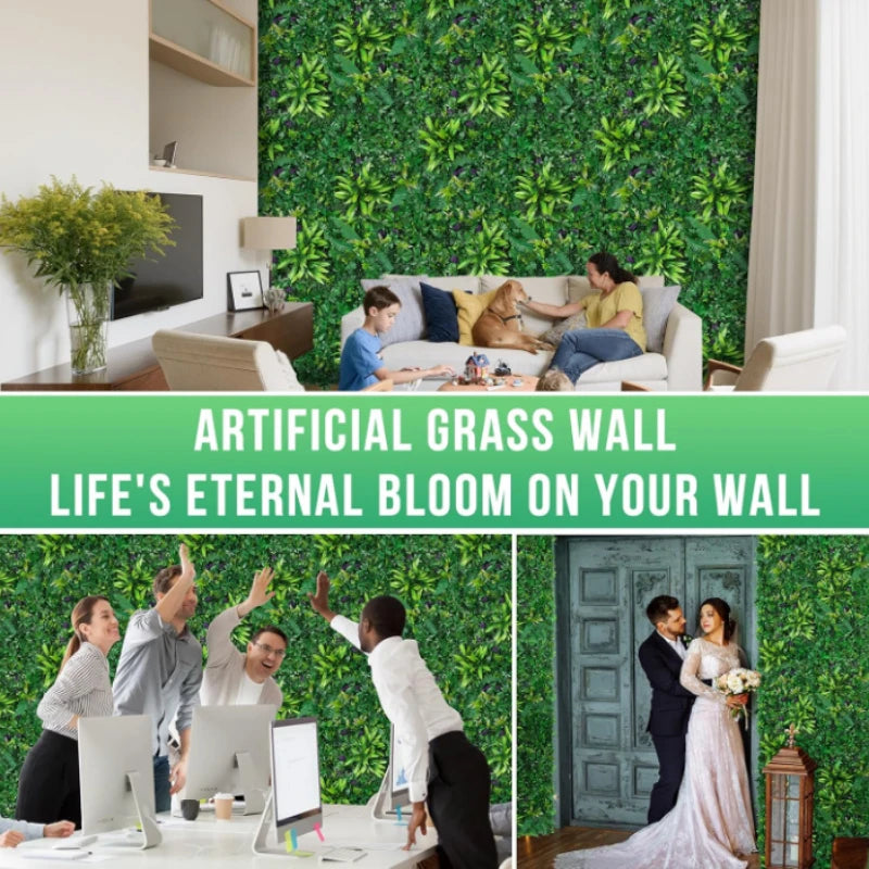 Artificial Plants Grass Wall Panel Boxwood Hedge for Indoor Outdoor Home Garden Vertical Decoration Fake Plant Grass Wedding - Buy online at  Vibe In Cart.