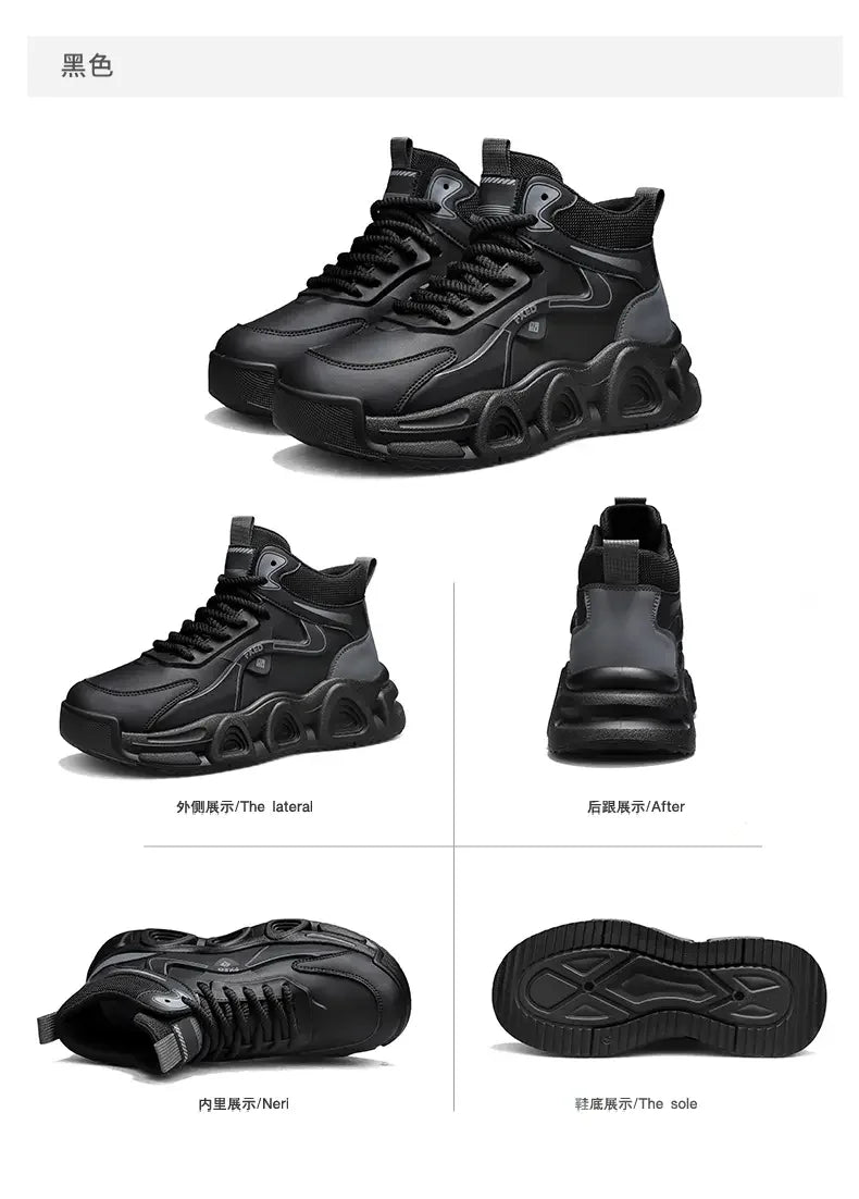 Men's Ankle Snow Boots with Lace-Up Closure