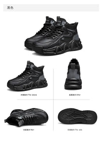 Men's Ankle Snow Boots with Lace-Up Closure