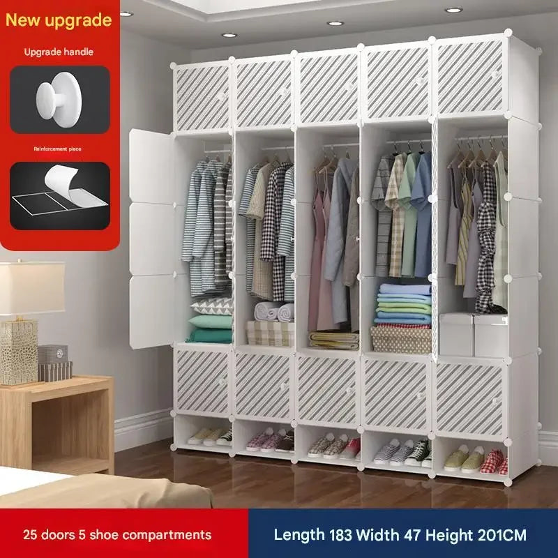 Modern Wooden Wardrobe with Shelves for Jewelry and Makeup