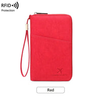 RFID Blocking Polyurethane Passport Holder with Zipper