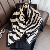 Women's Square Twill Scarf, 90x90 cm, for All Seasons