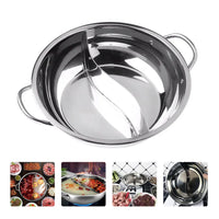 Pot Hot Shabu Divider Stainless Steel Cooking Cooker Induction Hotpot Divided Kitchen Cookware Flavor Pan Two Chinese Soup Dual - Buy online at  Vibe In Cart.