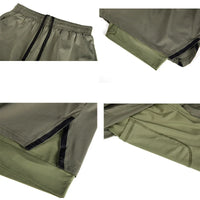 men's Fitness double-deck training Sports Shorts Summer 2 in 1 Quick Dry Gym Beach Pants Running Shorts Outdoor men Sweatpants - Buy online at  Vibe In Cart.