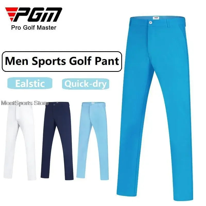 Men's XXXL Mid Waist Breathable Stretch Golf Pants Quick-Dry Straight