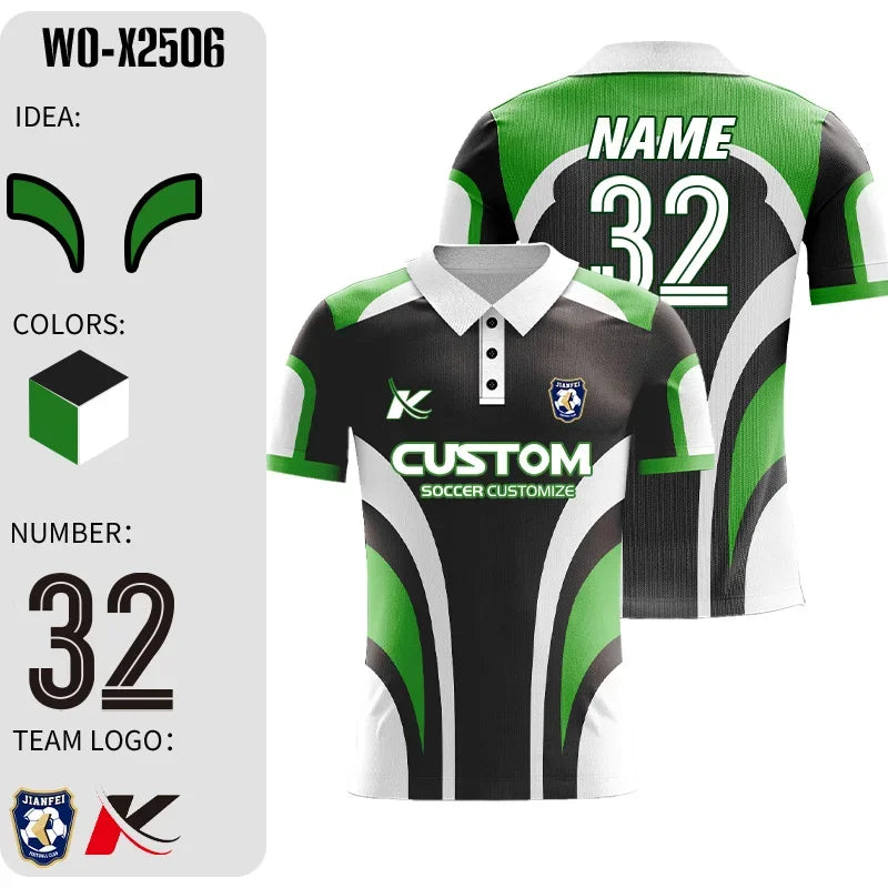 Men's Polyester Soccer Uniform Set with Sublimation Print, Sizes 2-5XL