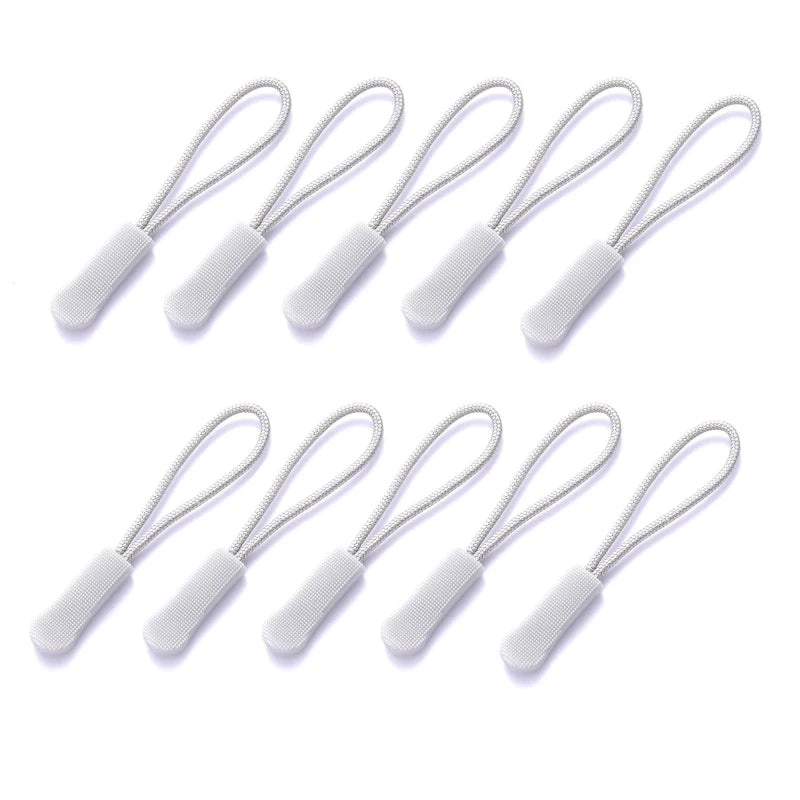 Set of 10 PVC Zipper Pull Replacement Clips for Bags