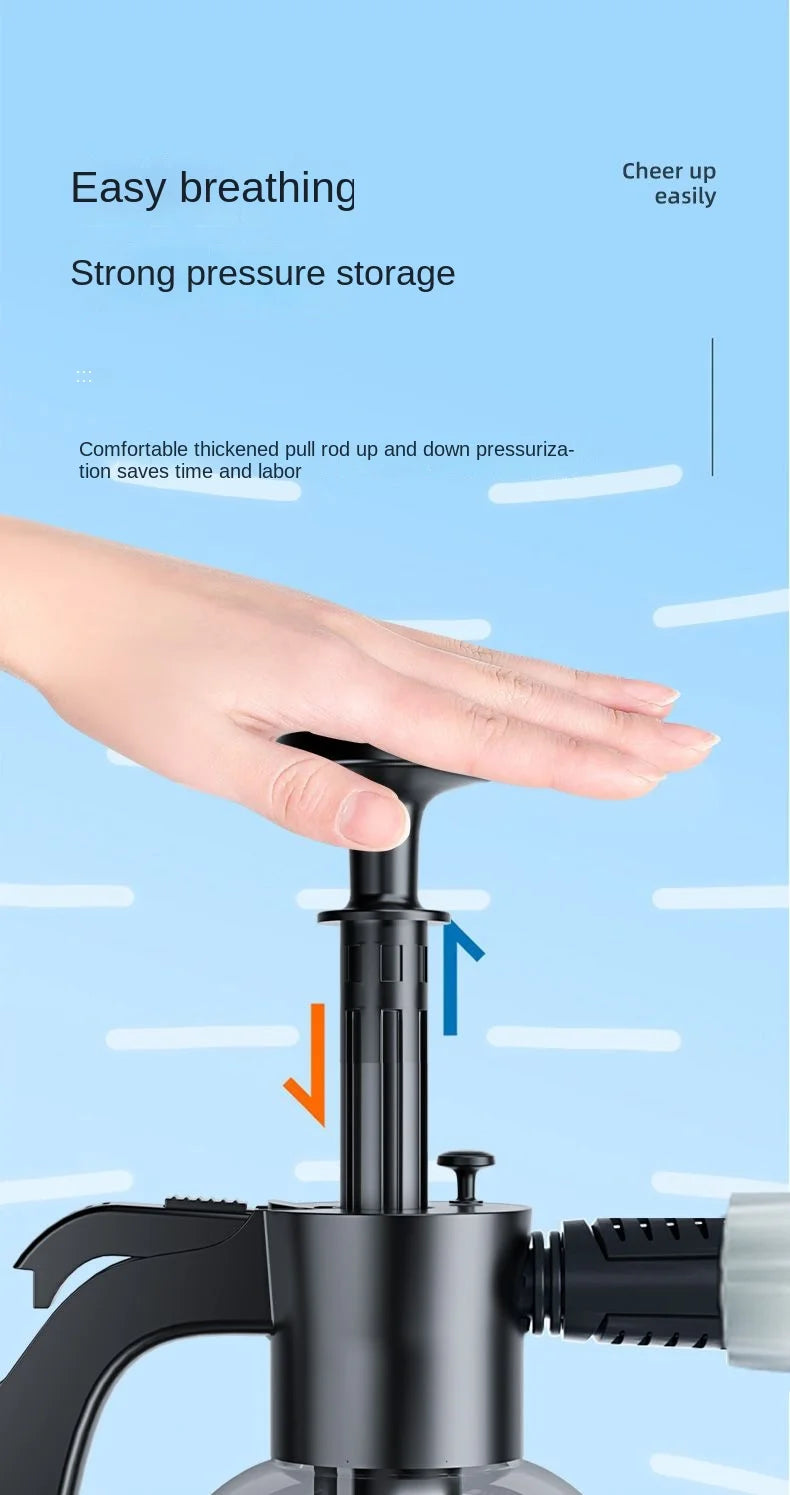 2L Hand Pump Foam Sprayer with 3 Types of Nozzle Hand Pneumatic Foam Cannon Snow Foam Car Wash Spray Bottle Car Window Cleaning - Buy online at  Vibe In Cart.