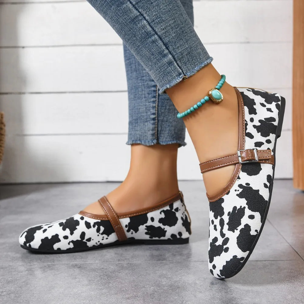 Women Flats New Leopard Print Comfortable Soft Flat Loafers Shoes Women Ballet Flat Mary Jane Shoes for Women - Buy online at  Vibe In Cart.