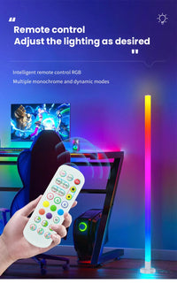 RGB LED Floor Lamp Remote & APP Control Music Sync Corner Lighting Modern Mood Lighting for Bedroom Living Room Gaming decor - Buy online at  Vibe In Cart.