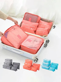 6 Piece Waterproof Oxford Travel Packing Cubes Set