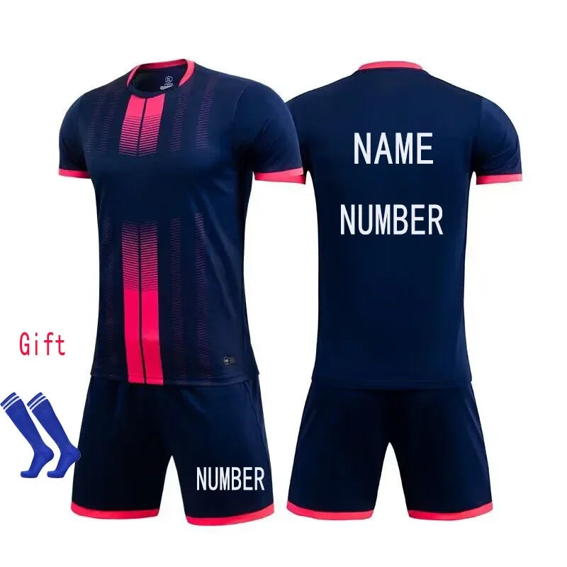 Boys Football Jersey tracksuit Child Soccer Sports Uniforms Kids Play Ball Sportswear Kits vest children's football suit Socks 1 - Buy online at  Vibe In Cart.
