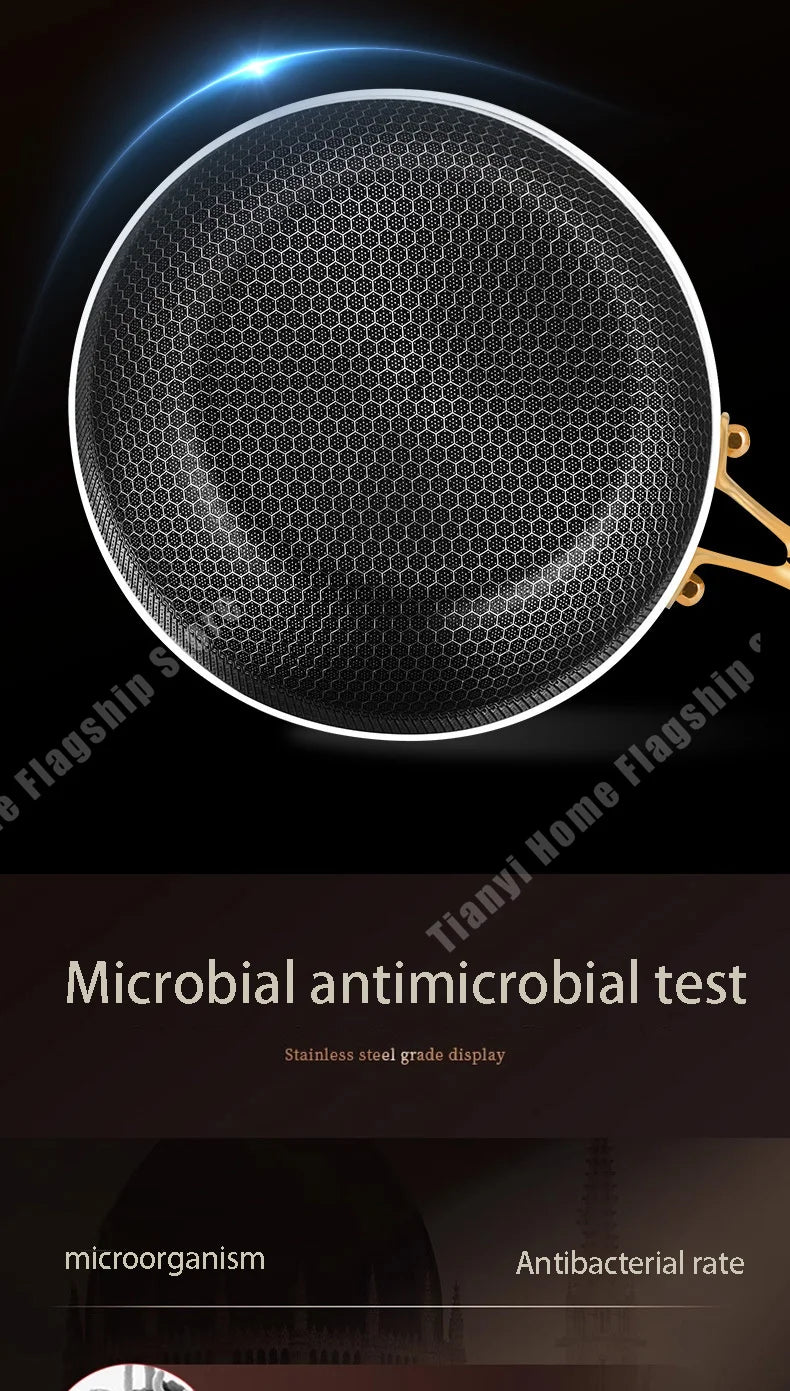 316 Stainless Steel Frying Pan Wok Non-stick Cooking Honeycomb Steak Gas Stove Pot Induction General Saucepan Kitchen Cookware - Buy online at  Vibe In Cart.