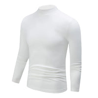 1/2piece Autumn And Winter Men's Semi High Neck Fashionable Base Long Sleeved Top Solid Color Casual Sports Fitness Warm T-shirt - Buy online at  Vibe In Cart.