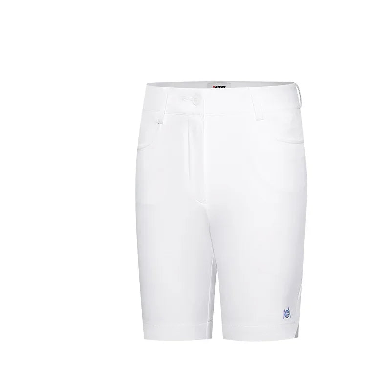 Pgm Women Summer Golf Shorts Elastic Casual Half Trousers Ladies Sports High Waist Shorts Slim Golf Clothing Tennis Wear