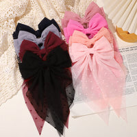 Girls Long Big Bow Float Satin Clips Back Head Hair Clip Internet Red with The Same Temperament Elegant Hair Accessories gifts - Buy online at  Vibe In Cart.