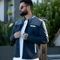 Men's Jackets Winter Warm Bomber Quilted Coat Lightweight Business Casual Button Down Clothing Waterproof Warm Jackets US Size - Buy online at  Vibe In Cart.